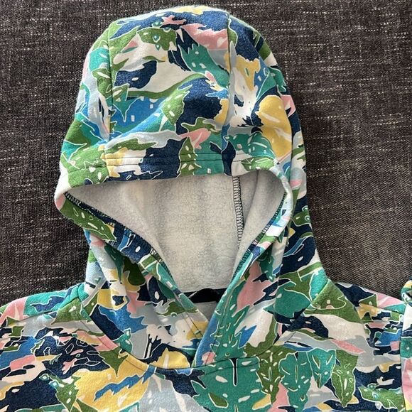 The North Face Youth Medium Jaiden Green Valley Allover Print Pullover Hoodie - Picture 4 of 12